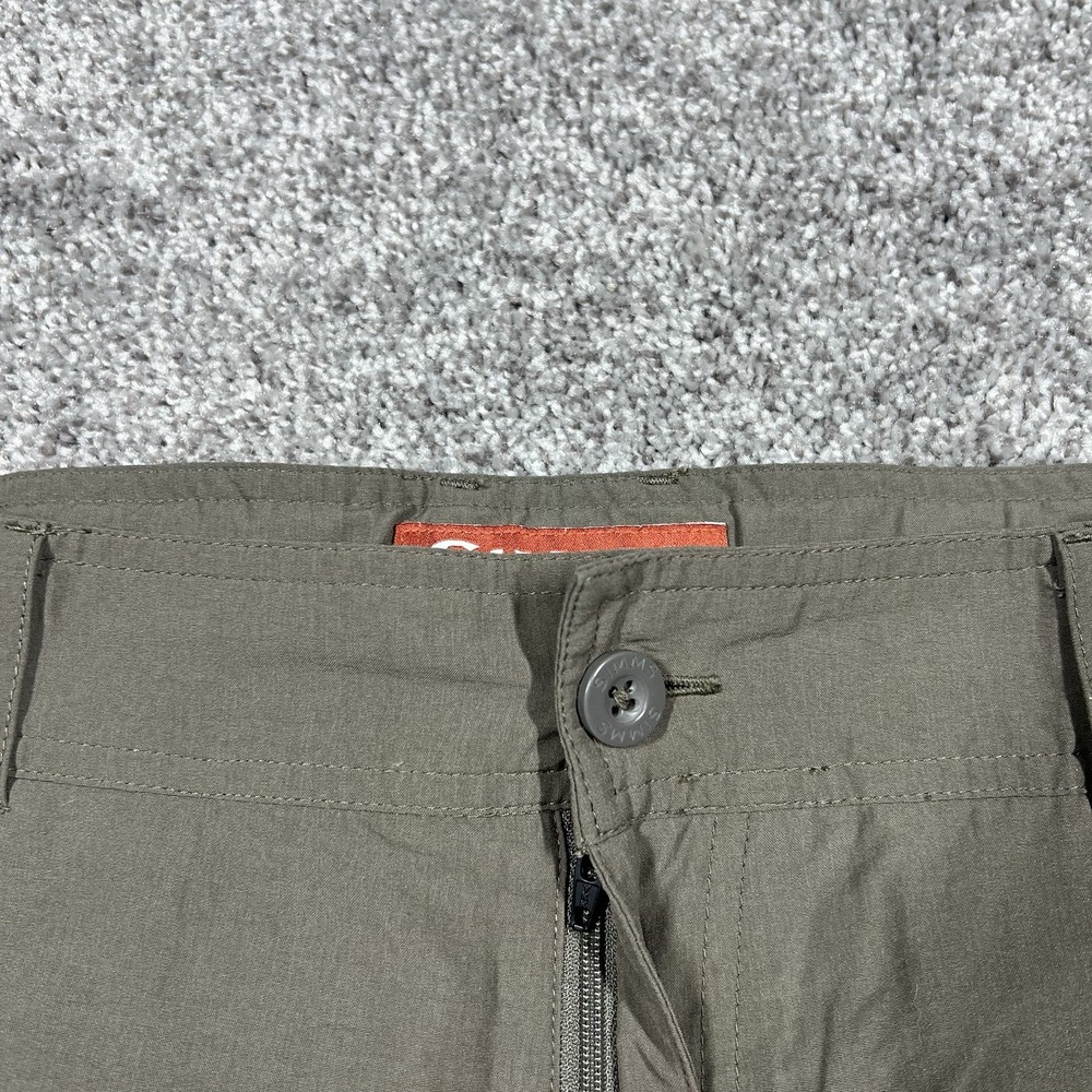 Simms Fishing Shorts Large Brown Quick Dry Utility Outdoor Cargo Adjustable Hike - Picture 9 of 10